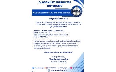 OLAĞANÜSTÜ KURULTAY DUYURUSU